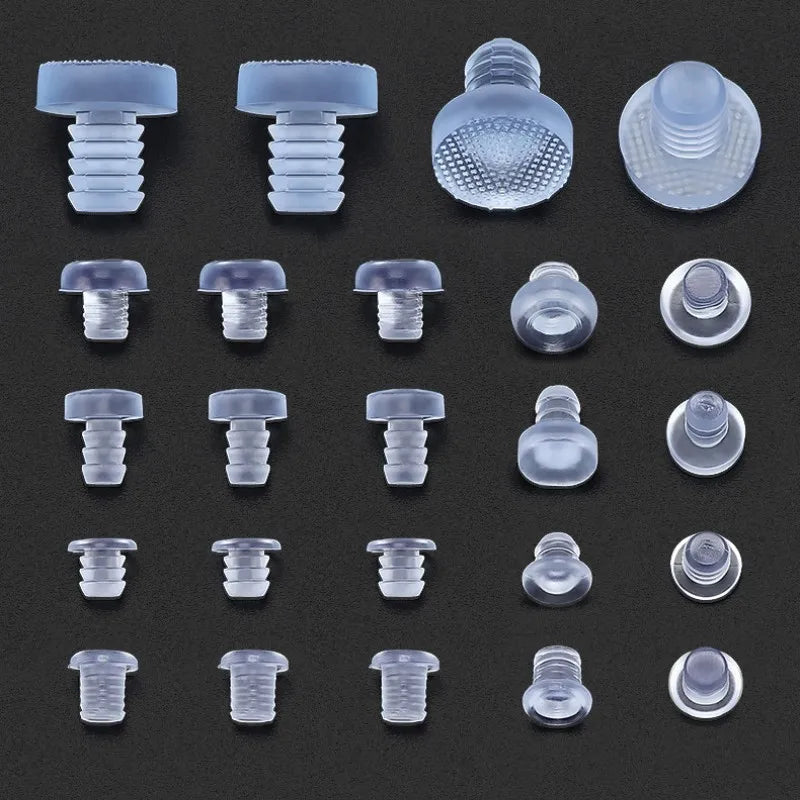 20pcs Clear Rubber Screw Hole Plugs – Cabinet Door Bumpers