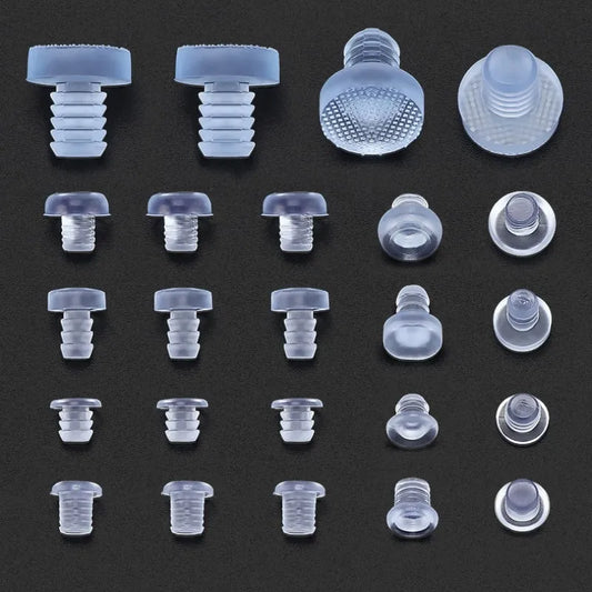 20pcs Clear Rubber Screw Hole Plugs – Cabinet Door Bumpers Furniture Hardware Oasis Select