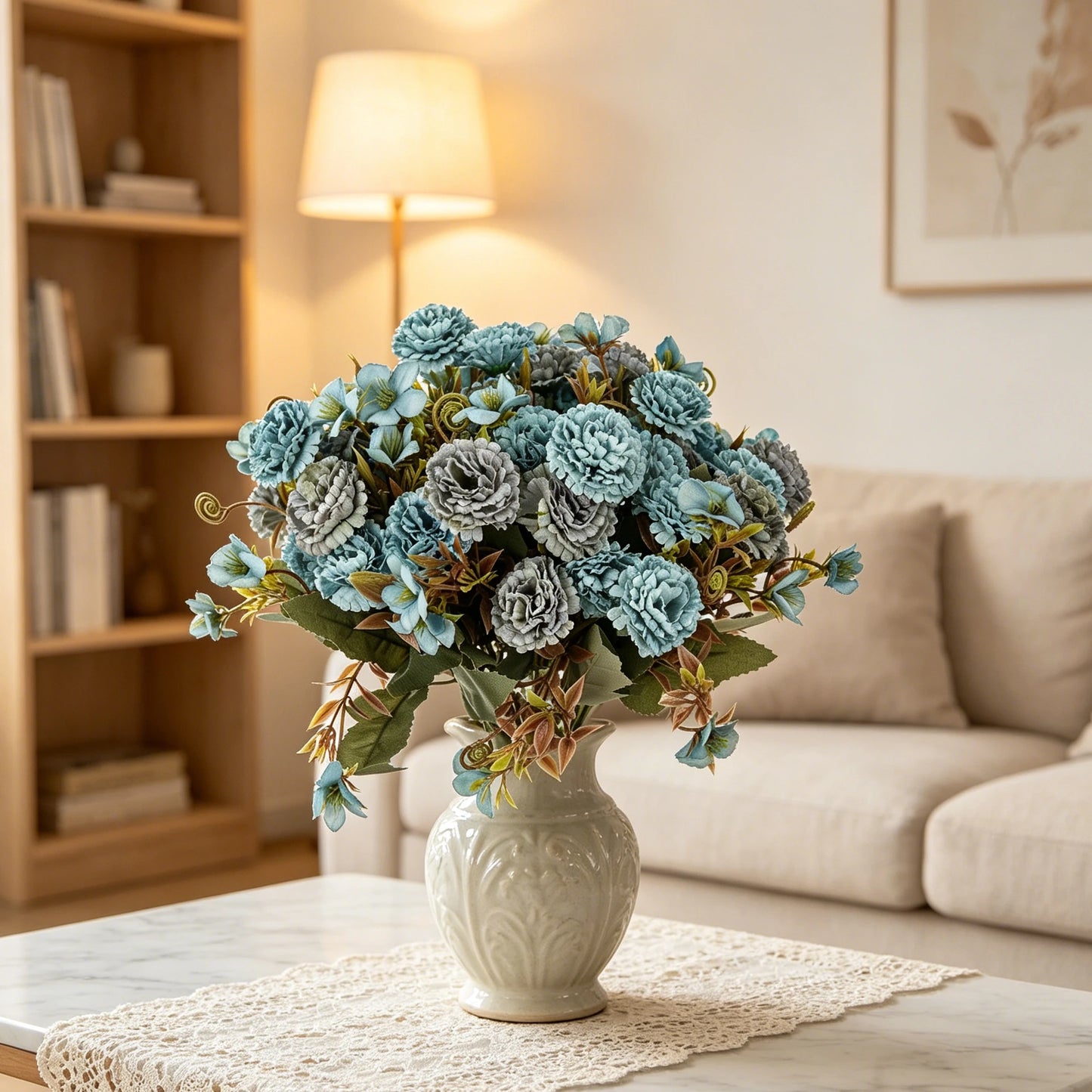 Silk Carnation Artificial Flowers for Wedding & Home Decor