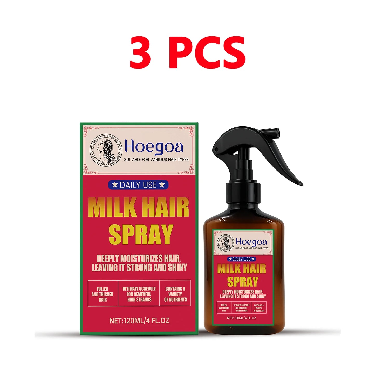 HOEGOA Milk Spray – Leave-In Conditioner & Detangler 120ml