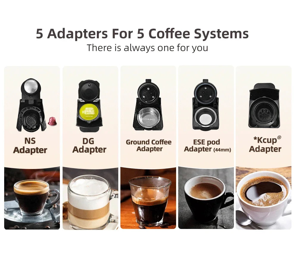 HiBREW Multiple Capsule Coffee Machine 5 in 1 | 20 Bar Coffee Machines Peaceful Pleasures Health and Wellness
