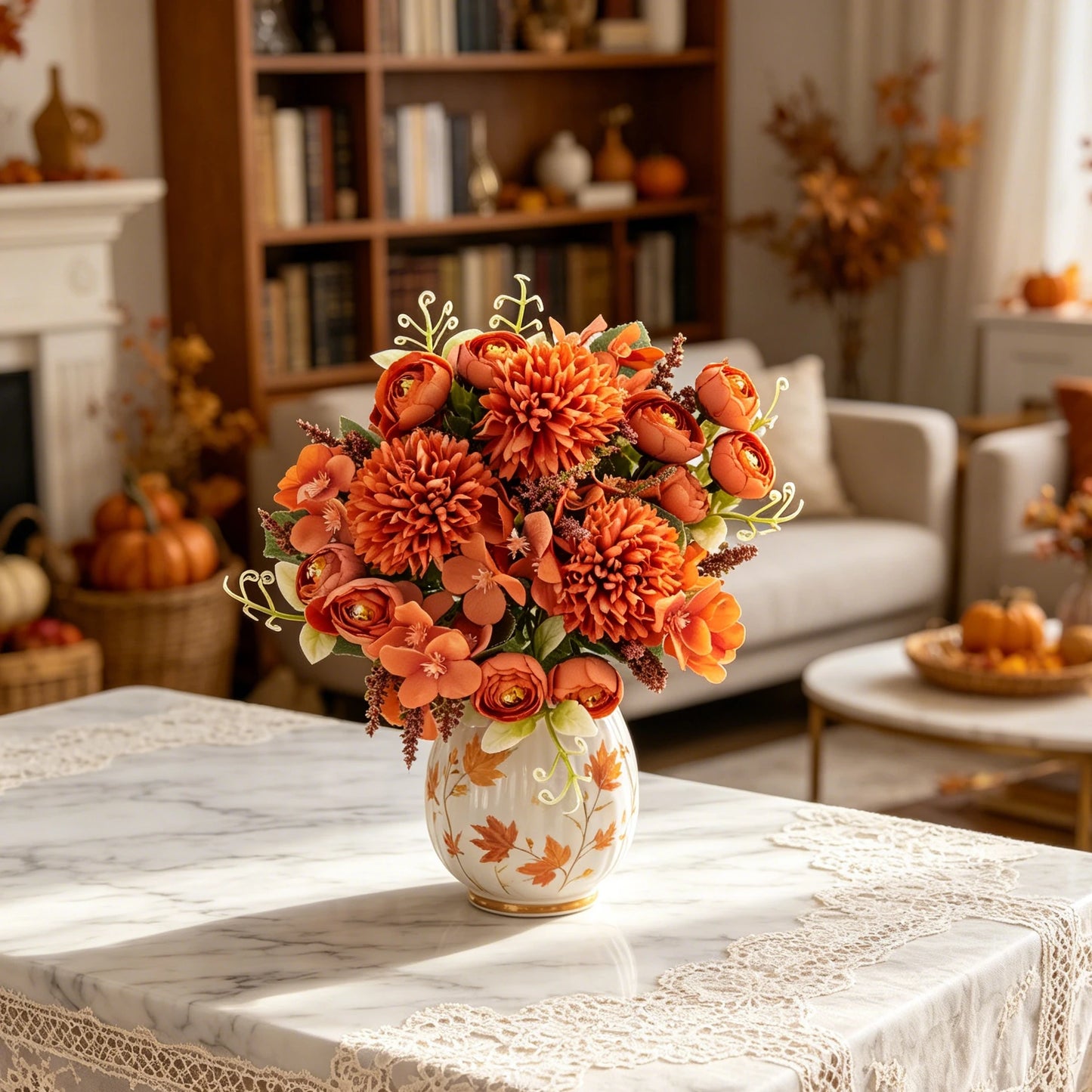 Silk Artificial Rose & Hydrangea Bouquet | Wedding Home Decor