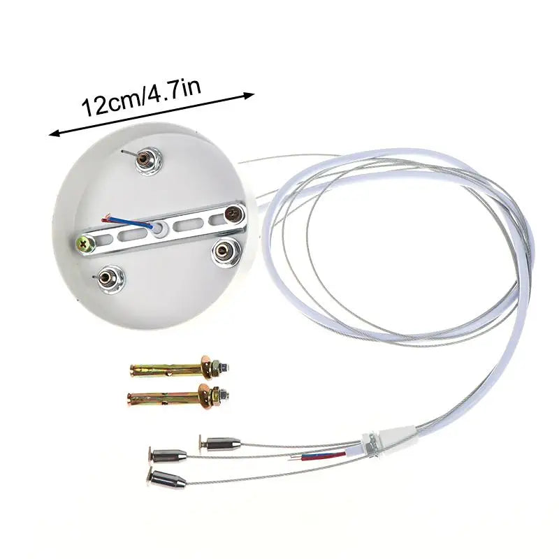 Ceiling Rose Canopy Steel Wire Rope – Chandelier Retrofit Fitting