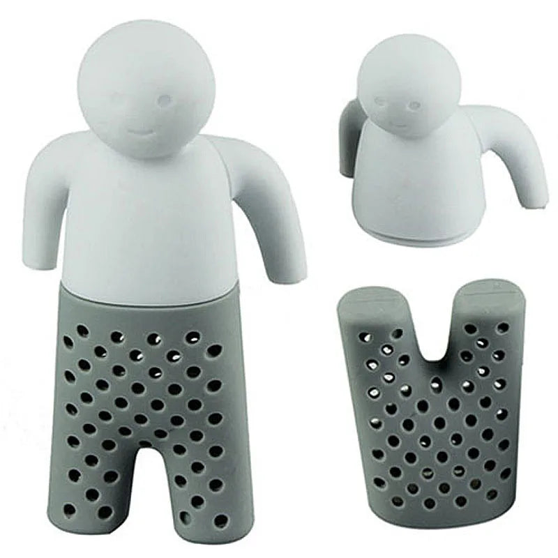 Silicone Tea Infuser Interesting Life Partner Cute Mister Tea Strainer MR Little Man Tea Infuser Filter Brewing Making Teapot Peaceful Pleasures Health and Wellness