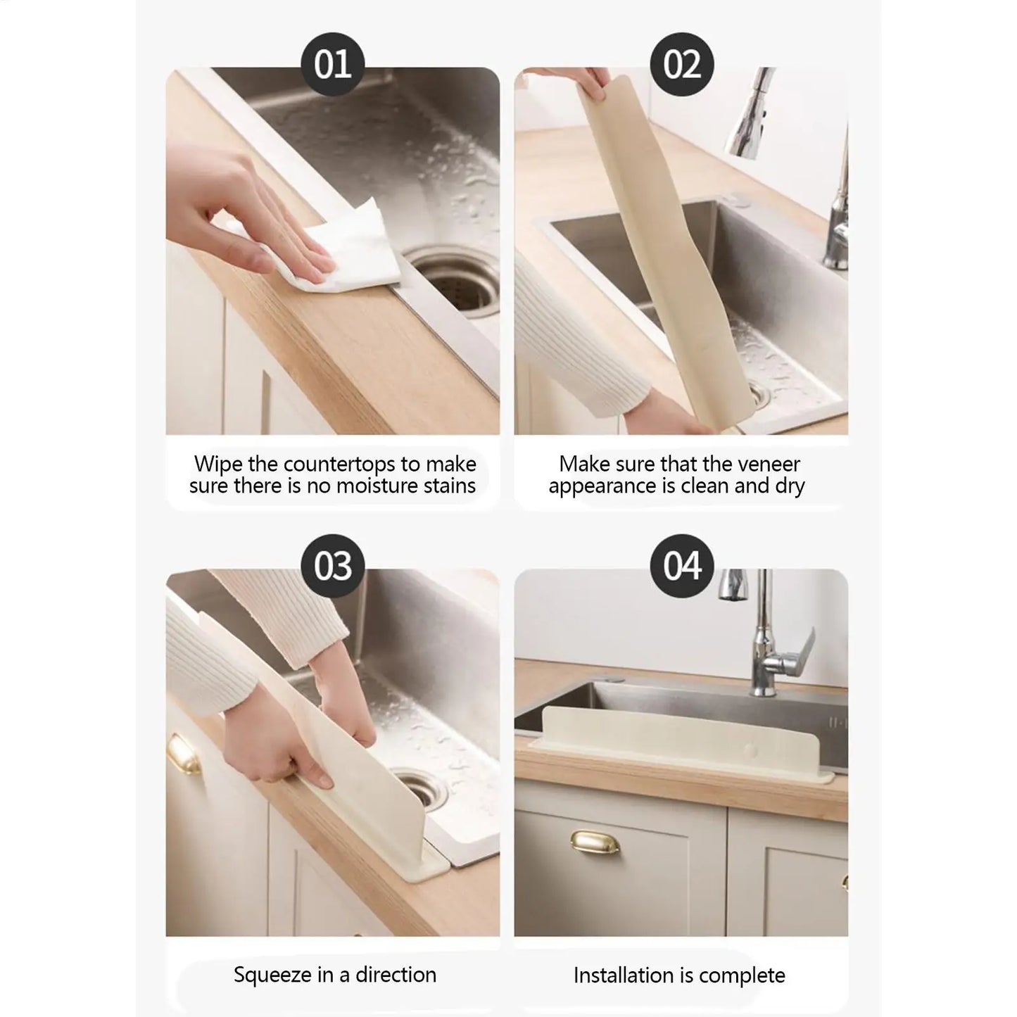 Silicone Sink Splash Guard with Suction Cups – 1PC or 3PCS