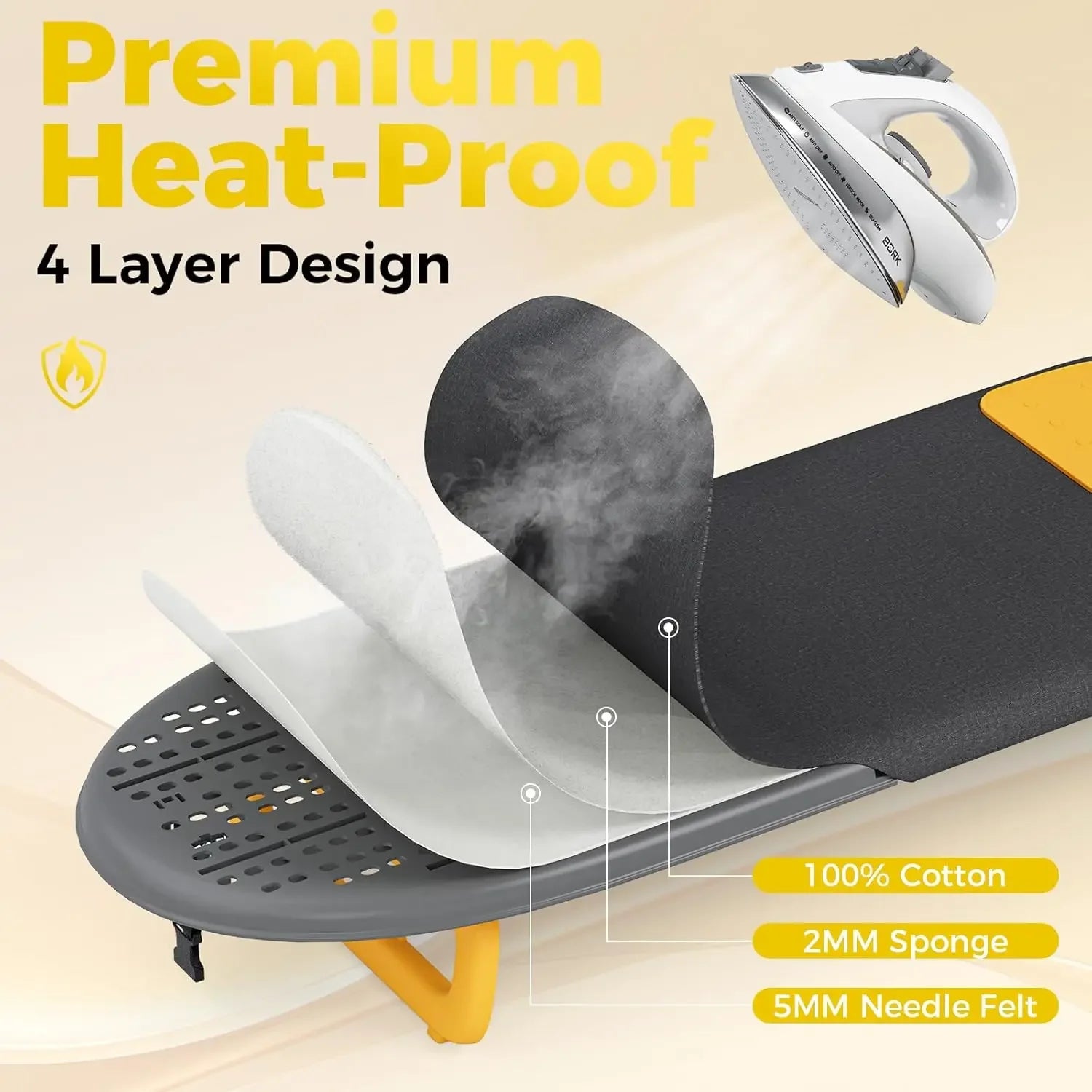 Compact Foldable Ironing Board with Heat-Resistant Mat, Portable for Travel & Dorm, 12x32 Black Peaceful Pleasures Health and Wellness