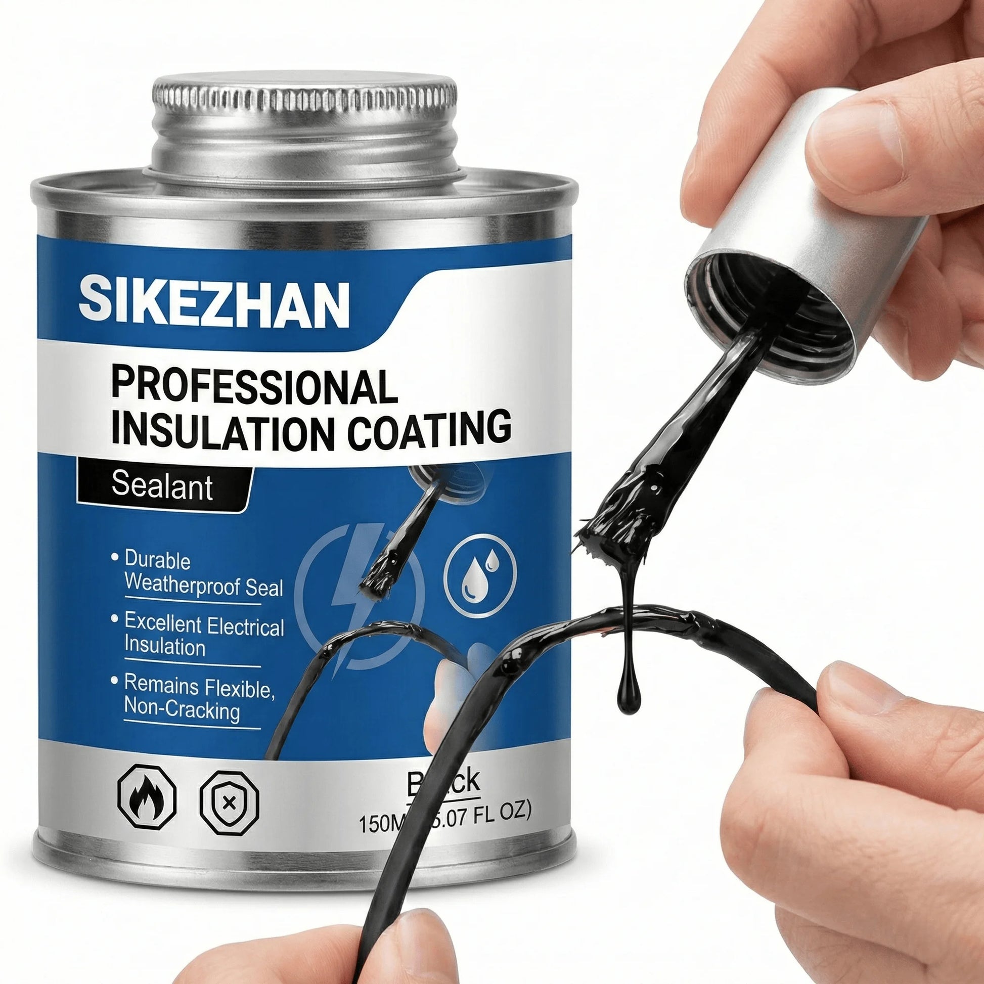 Waterproof Liquid Electrical Tape Fast Dry Insulation Sealant Wire Cable Repair Glue High Temp Resistant UV Protection Paste Peaceful Pleasures Health and Wellness