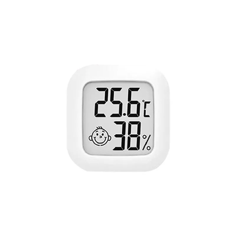The Mini Electronic Thermometer and Hygrometer Is Portable and Compact for Camping and Vehicle-mounted Use Peaceful Pleasures Health and Wellness white