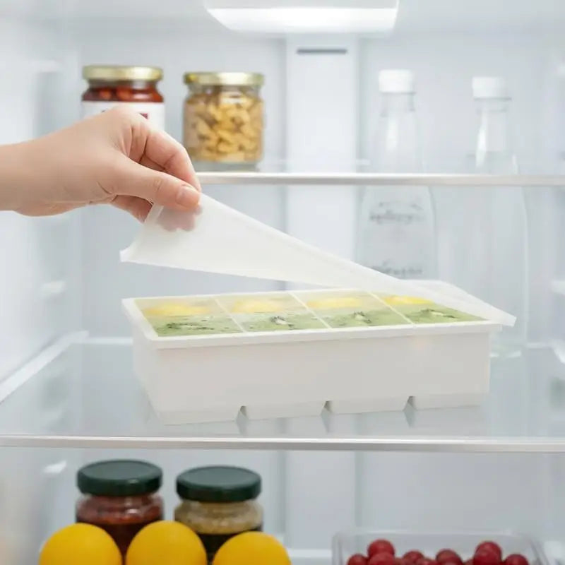 Silicone Ice Cube Tray with Leak-Proof Lid | Easy Release