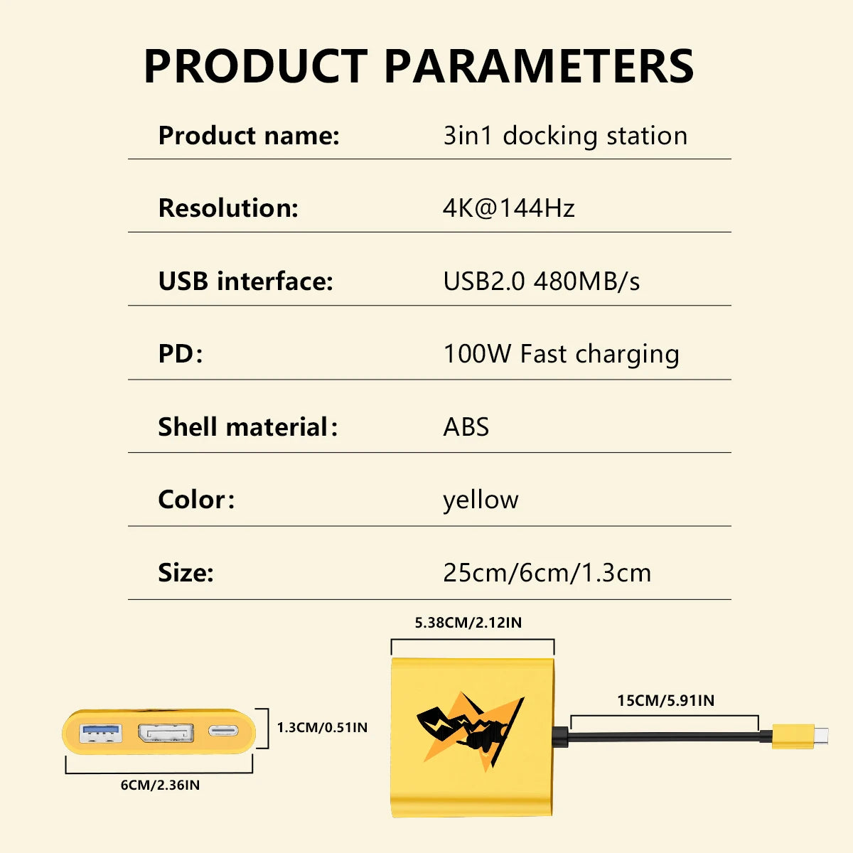 USB-C to DisplayPort Adapter 4K@144Hz | PD 100W Hub – NADODO