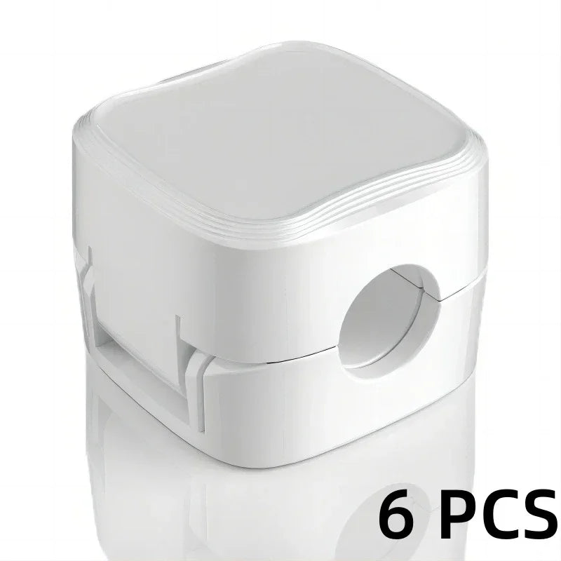 Magnetic Cable Management Clips 6-Pack | Wire Cord Organizer Cable Management Clips Peaceful Pleasures Health and Wellness 6 Pcs White