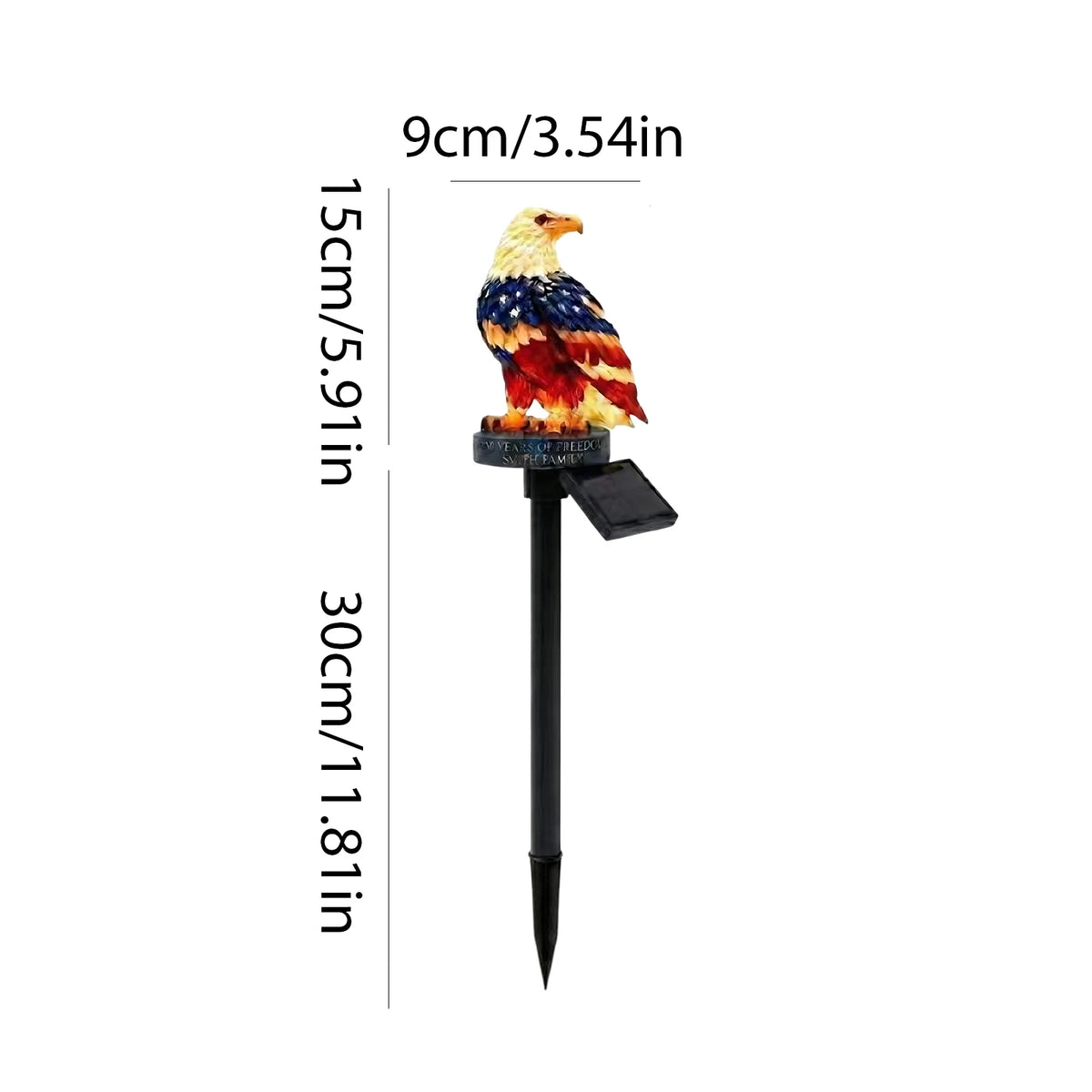 Solar Eagle Garden Light Waterproof Solar Powered Eagle Figurine Stake Lights 4th of July Decoration for Lawn Patio Yard Peaceful Pleasures Health and Wellness