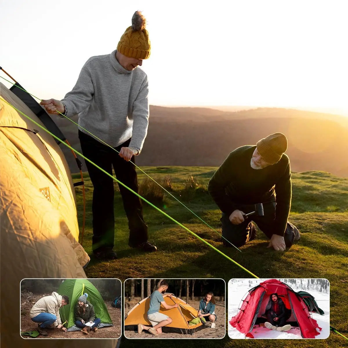 6Pcs 23cm Aluminum Alloy Tent Pegs Tent Nail Yard Canopy Garden Stakes Ground Camping Backpacking Hiking Tent Accessories Peaceful Pleasures Health and Wellness