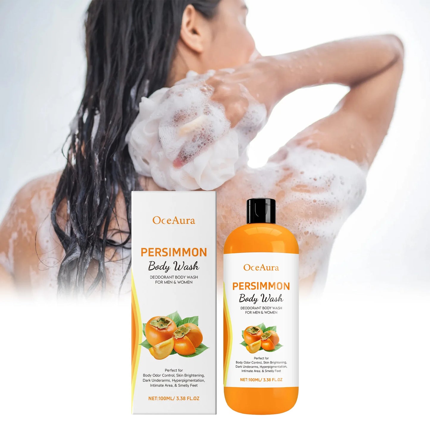 Persimmon Body Wash Gel – Moisturizing Exfoliating Shower Gel