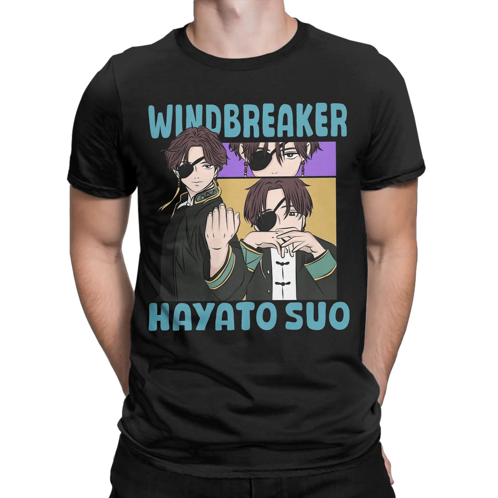Wind Breaker Men's T Shirt Hayato Suo Funny Tees Short Sleeve O Neck T-Shirt 100% Cotton Big Size Clothing Peaceful Pleasures Health and Wellness