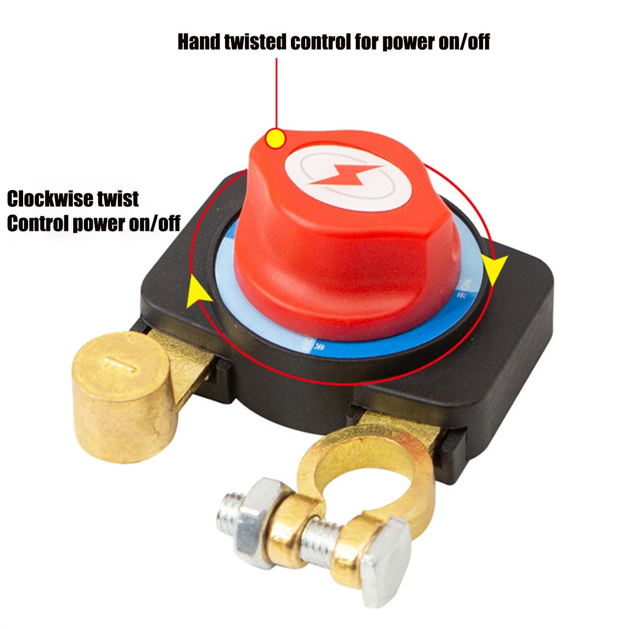 Car Battery Disconnect Switch | Copper Circuit Breaker 12V-24V