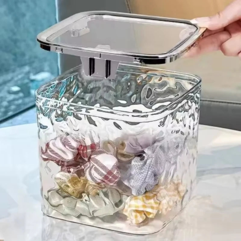 High end transparent acrylic multifunctional storage box, hair accessories, rubber bands, jewelry storage, cotton swab storage Peaceful Pleasures Health and Wellness