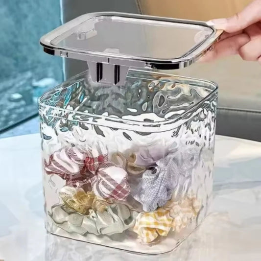 High end transparent acrylic multifunctional storage box, hair accessories, rubber bands, jewelry storage, cotton swab storage Peaceful Pleasures Health and Wellness