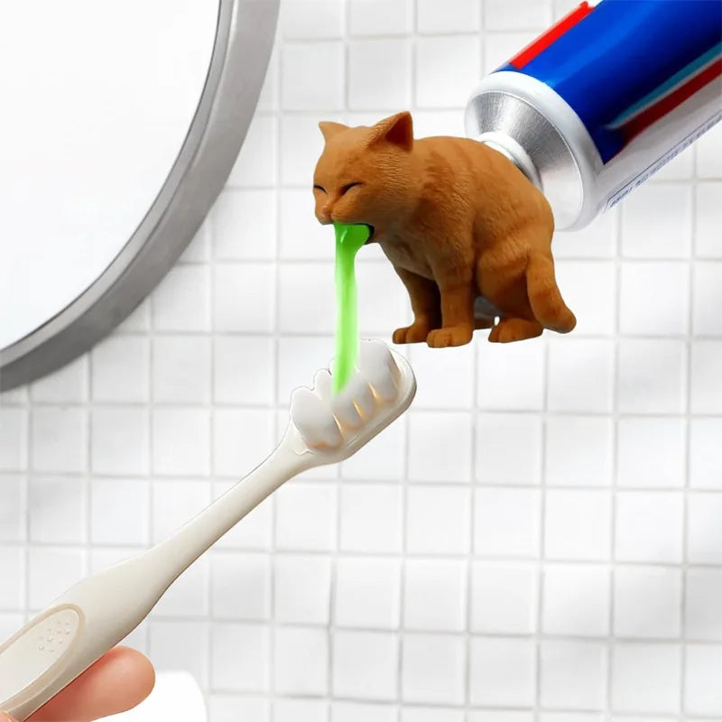 Funny Cat Vomiting Toothpaste Dispenser – 3D Prank Gift