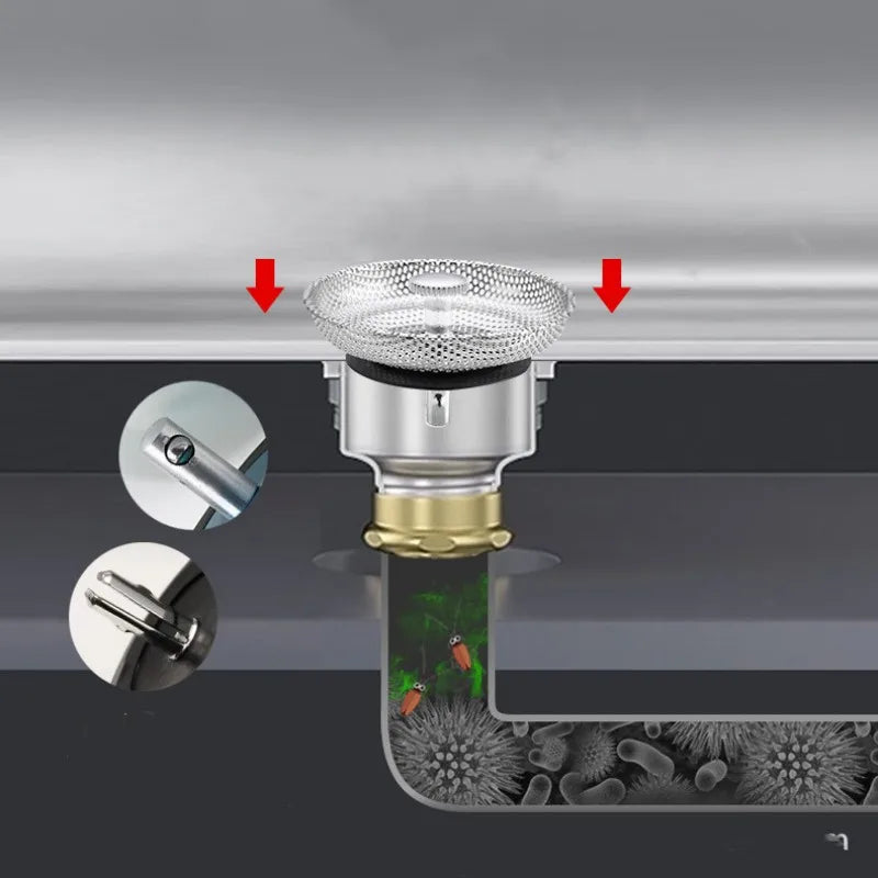 Stainless Steel Sink Strainer & Shower Drain Hair Catcher
