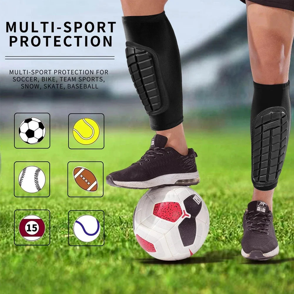 1Pair Football/Soccer Shin Guard Sleeves – High-Impact Resistant,Breathable & Comfortable Leg Protection for Men Women, & Teens Peaceful Pleasures Health and Wellness