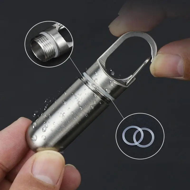 Waterproof Stainless Steel Pill Case | Mini Outdoor Storage Box