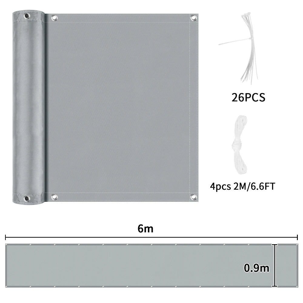 Outdoor Privacy Screen Fence Sunshade Net | Balcony Garden