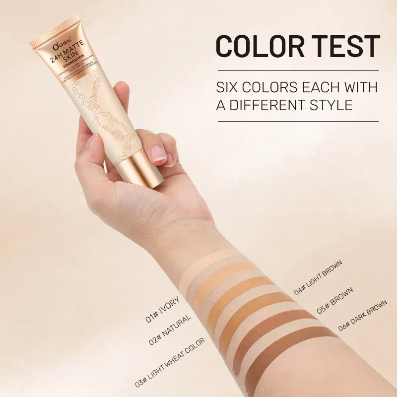 Waterproof Liquid Foundation – Natural Finish, Multi-Shade