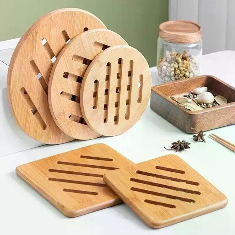 Natural Bamboo Trivet Mat – Heat-Resistant Kitchen Placemat