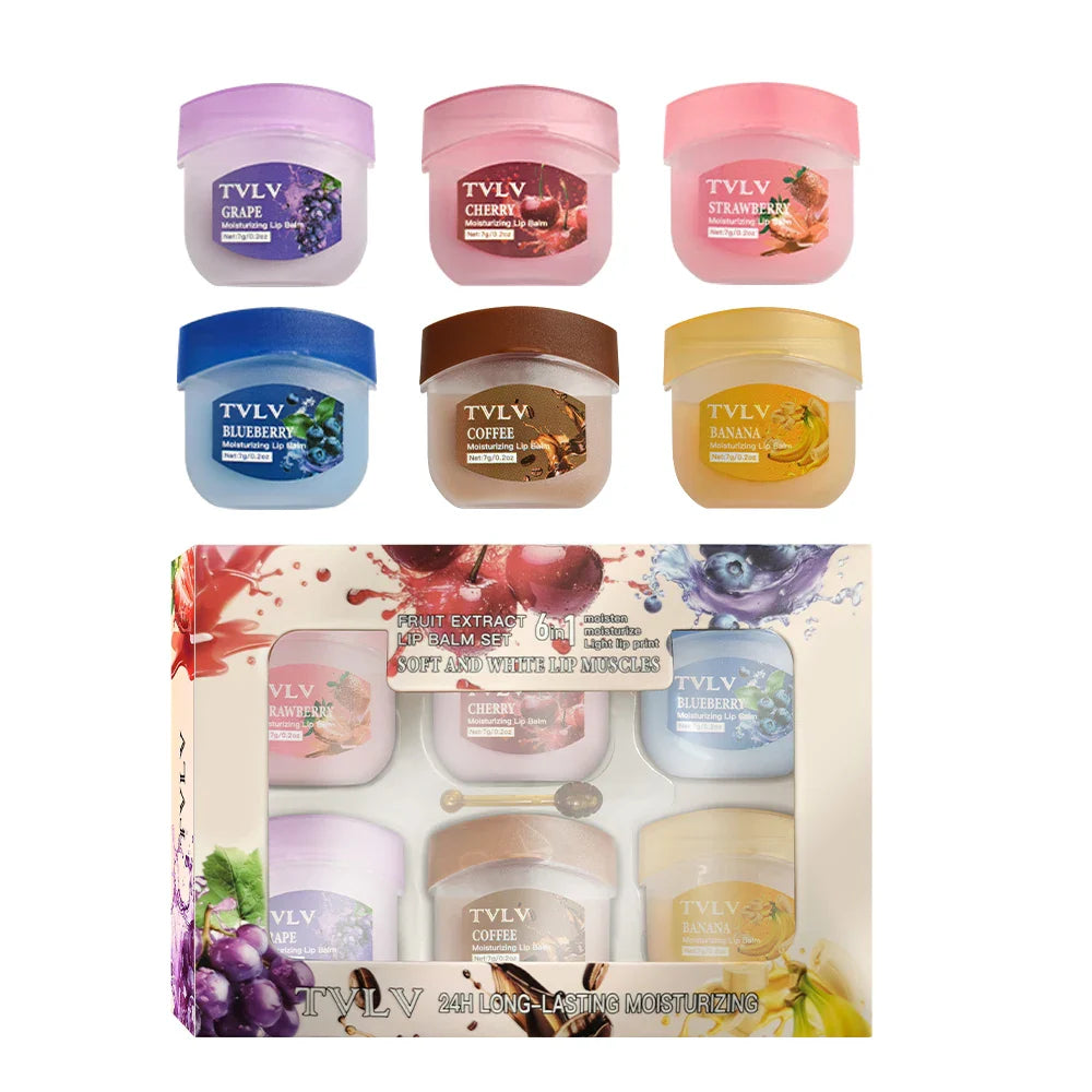 TVLV Fruit Extract Lip Balm Set – 4, 6 & 8-Piece Moisturizing