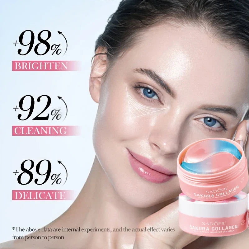 SADOER Sakura Collagen Eye Mask 60 Pcs – Hydrate & Brighten