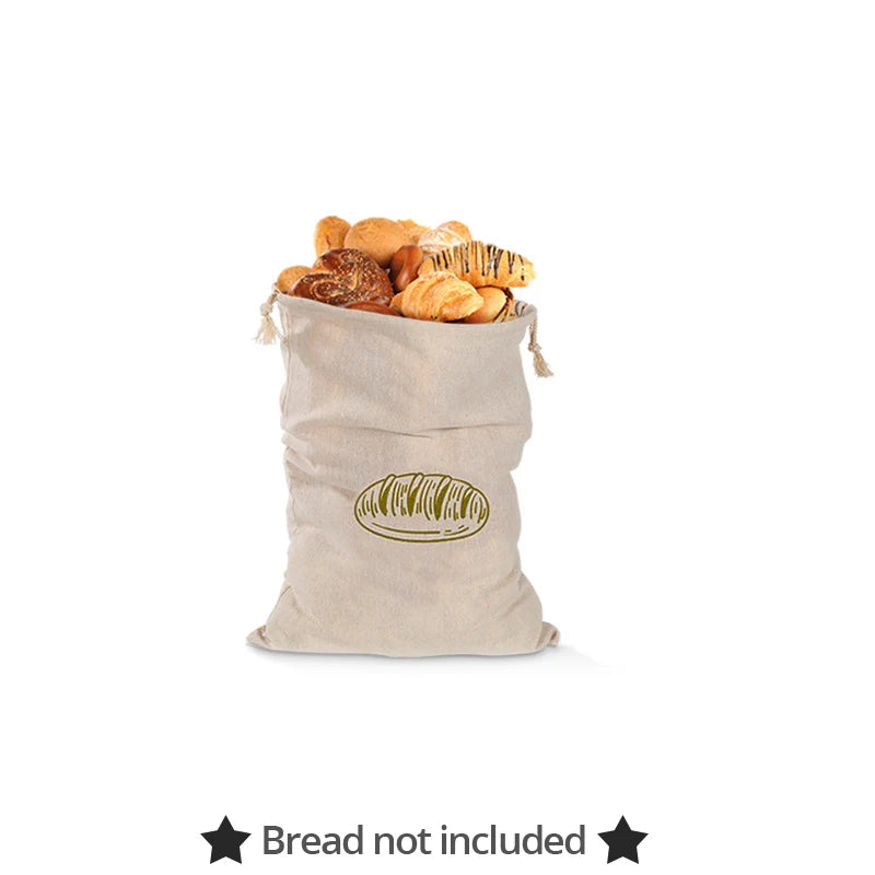 Linen Bread Bags for Sourdough Homemade Bread, Reusable Bread Storage Bag, Linen Fabric Bread Bag for Home Bakers Peaceful Pleasures Health and Wellness 40x30cm A