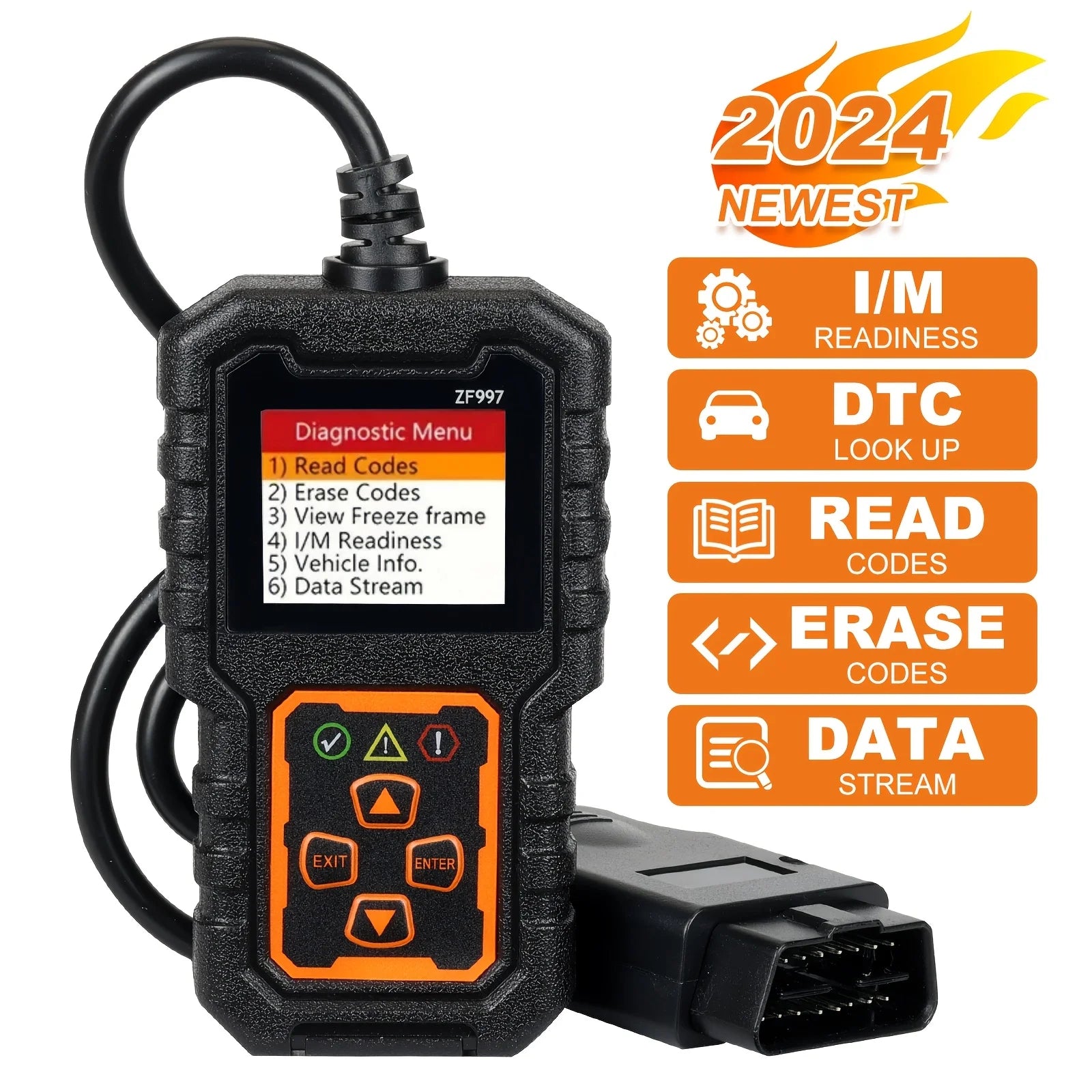 OBD2 Scanner – Engine Fault Code Reader for 1996+ Vehicles Peaceful Pleasures Health and Wellness black