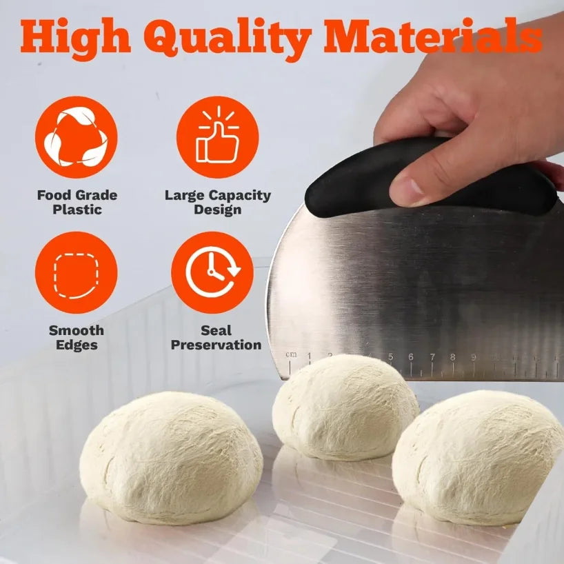 12" Pizza Dough Proofing Box with Scraper | Stackable