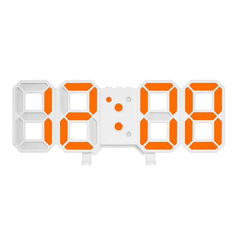 Modern LED Digital Wall Clock Triple Alarm Temperature Display