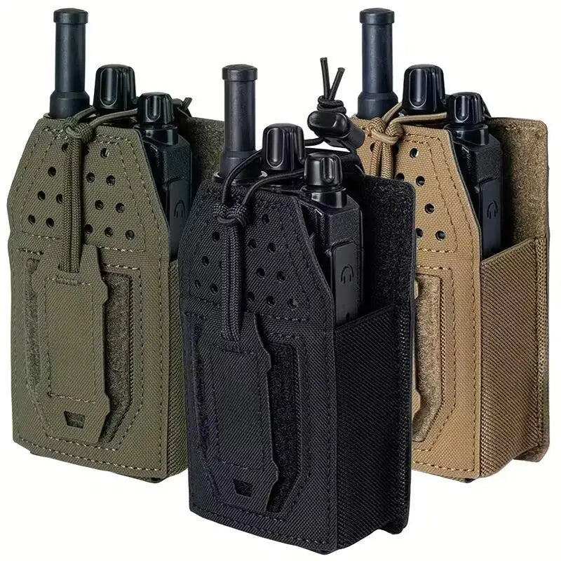 Universal Tactical Two-Way Radio Pouch Molle System Walkie Talkie Carrying Case Holder Durable Nylon Equipment Bag Peaceful Pleasures Health and Wellness