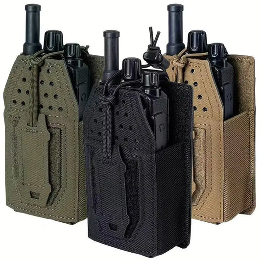 Universal Tactical Two-Way Radio Pouch Molle System Walkie Talkie Carrying Case Holder Durable Nylon Equipment Bag Peaceful Pleasures Health and Wellness