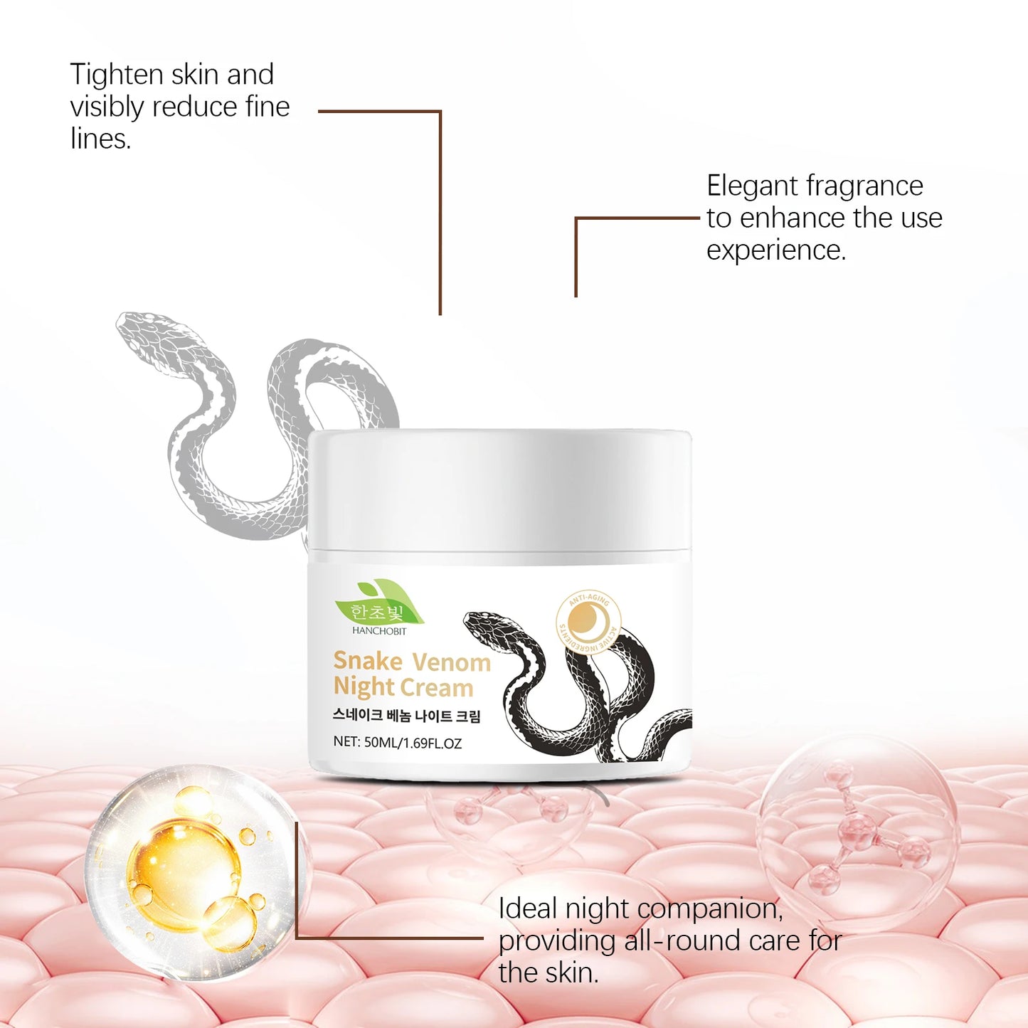 Snake Venom Night Cream – Deep Nourish & Smooth Skin | 50ml