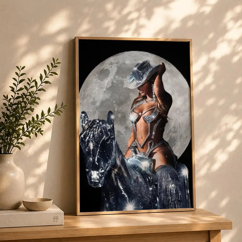 Singer B-BeyonceS Poster HD Self Adhesive Waterproof Wall Art Ideal for Home Office Dorm Bedroom Great Gift Peaceful Pleasures Health and Wellness