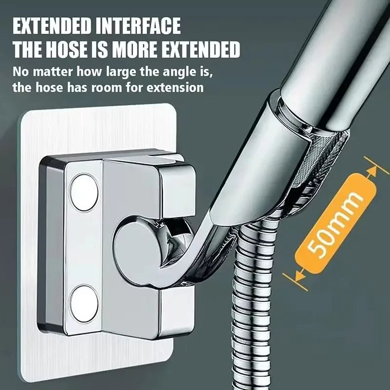 No-Drill Shower Head Holder | 180° Adjustable Bracket