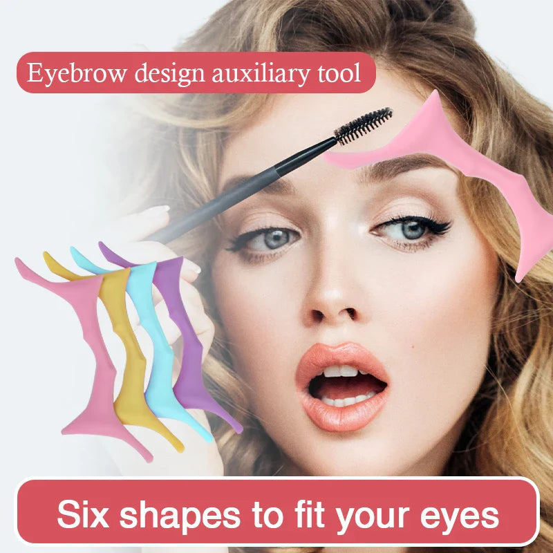 Silicone Eyebrow Stencil Kit – 6 Reusable Brow Templates