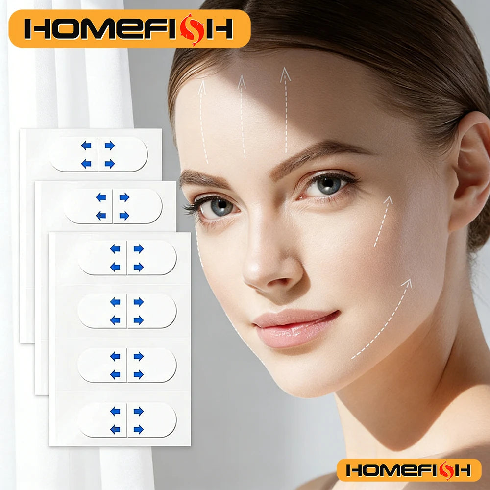 40/80pcs Invisible Face Lift Tape Ultra Thin V Shape Patches Lifting Tool for Tightening Sagging Facial Skin Sticker Peaceful Pleasures Health and Wellness