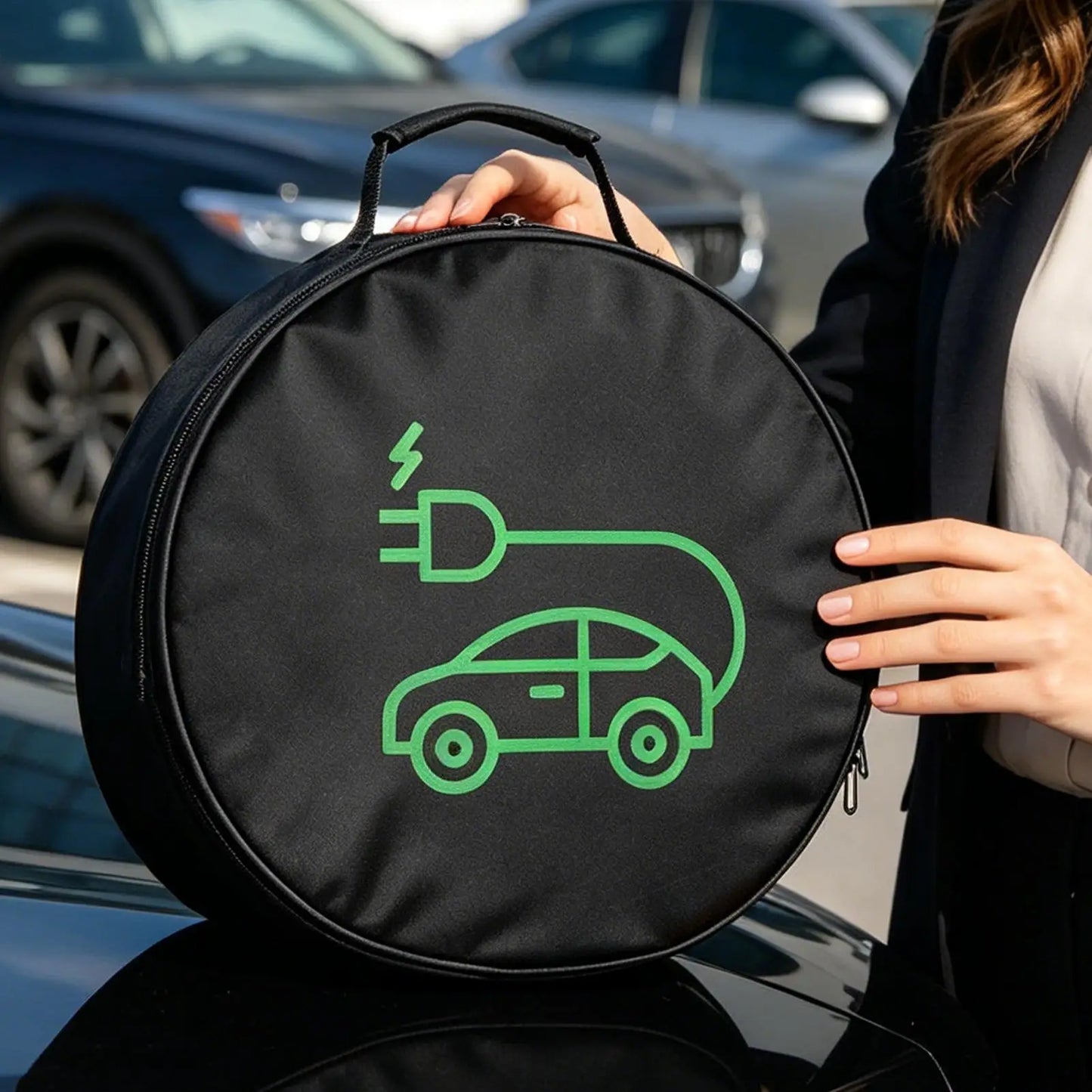 EV Charging Cable Storage Bag – Waterproof Oxford Organizer