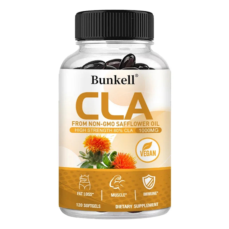 CLA 1000mg Supplement – 80% Active CLA from Safflower Oil