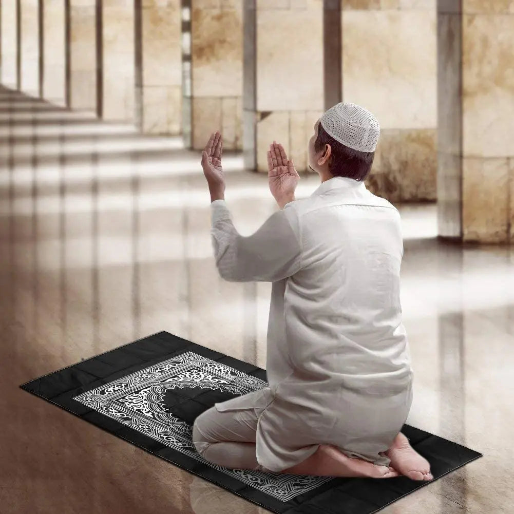 Portable Prayer Rug with Compass & Pouch – 100x60cm Mat