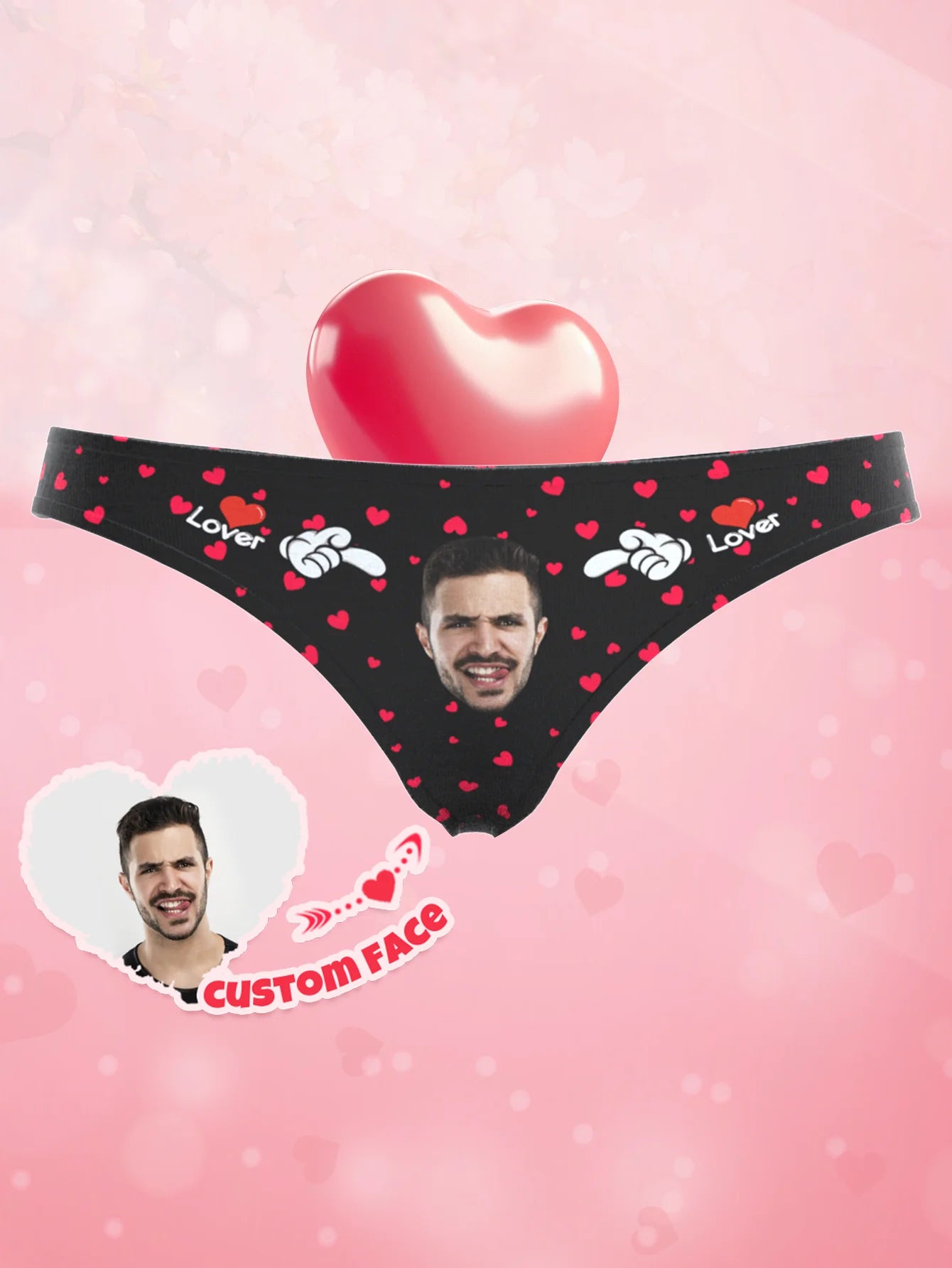 Custom Face Thong For Her Personalized Photo Underwear Valentine Gift For Girlfriend Wife Funny Gift Anniversary Peaceful Pleasures Health and Wellness