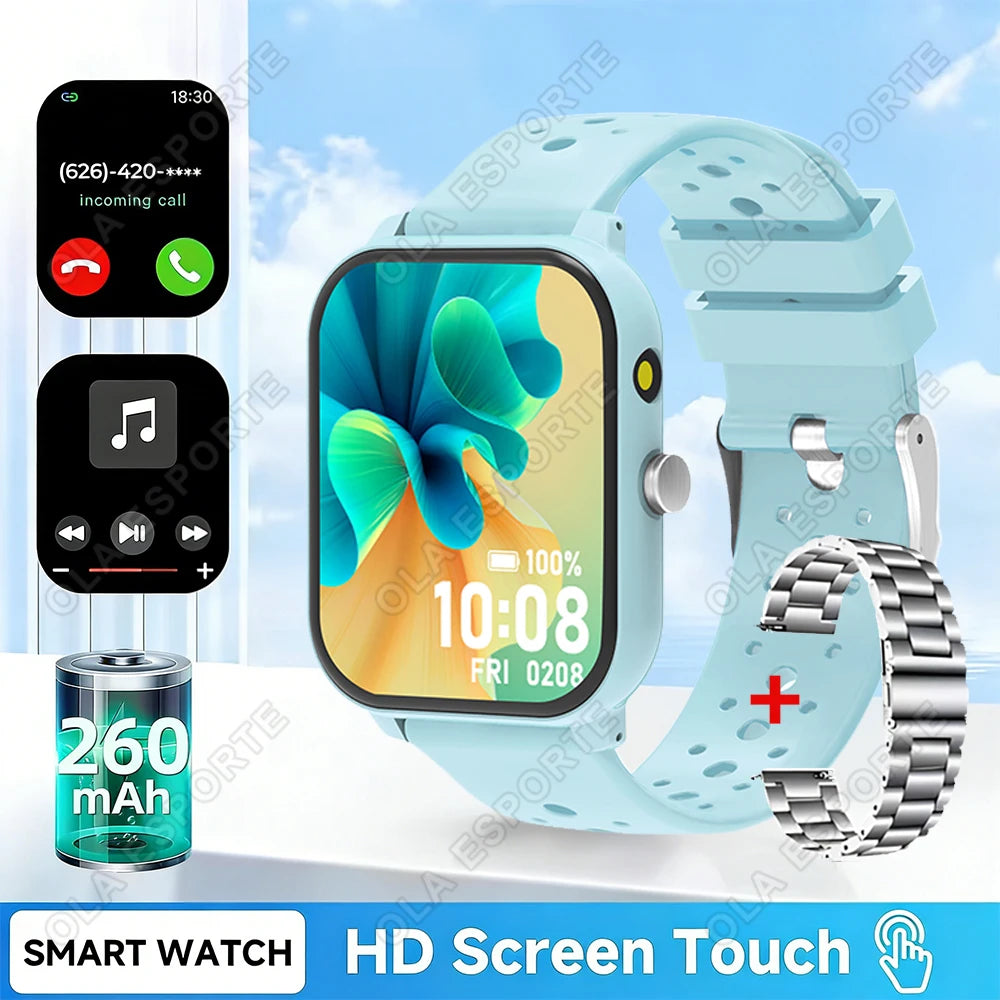 2026 New 1.83-inch Screen Smartwatch with Wireless Call Rich Watch Dail Music Player Message Push Flashlight Smart Voice for Men Peaceful Pleasures Health and Wellness lightblue20WhSzstrap