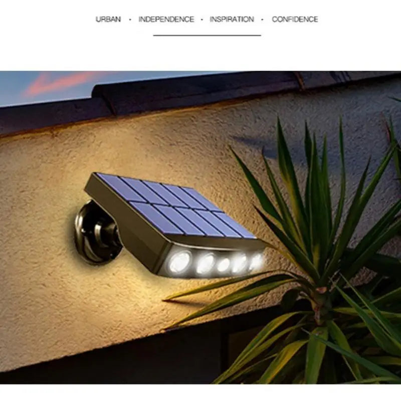 Solar LED Outdoor Street Lamp | IP65, Motion Sensor, 4-Light