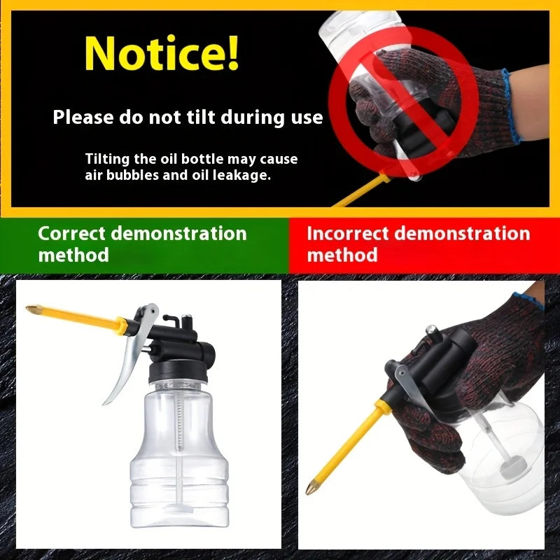 300ml High-Pressure Oil Bottle Copper Nozzle – Universal Car Lube Oil Applicator Bottle Peaceful Pleasures Health and Wellness