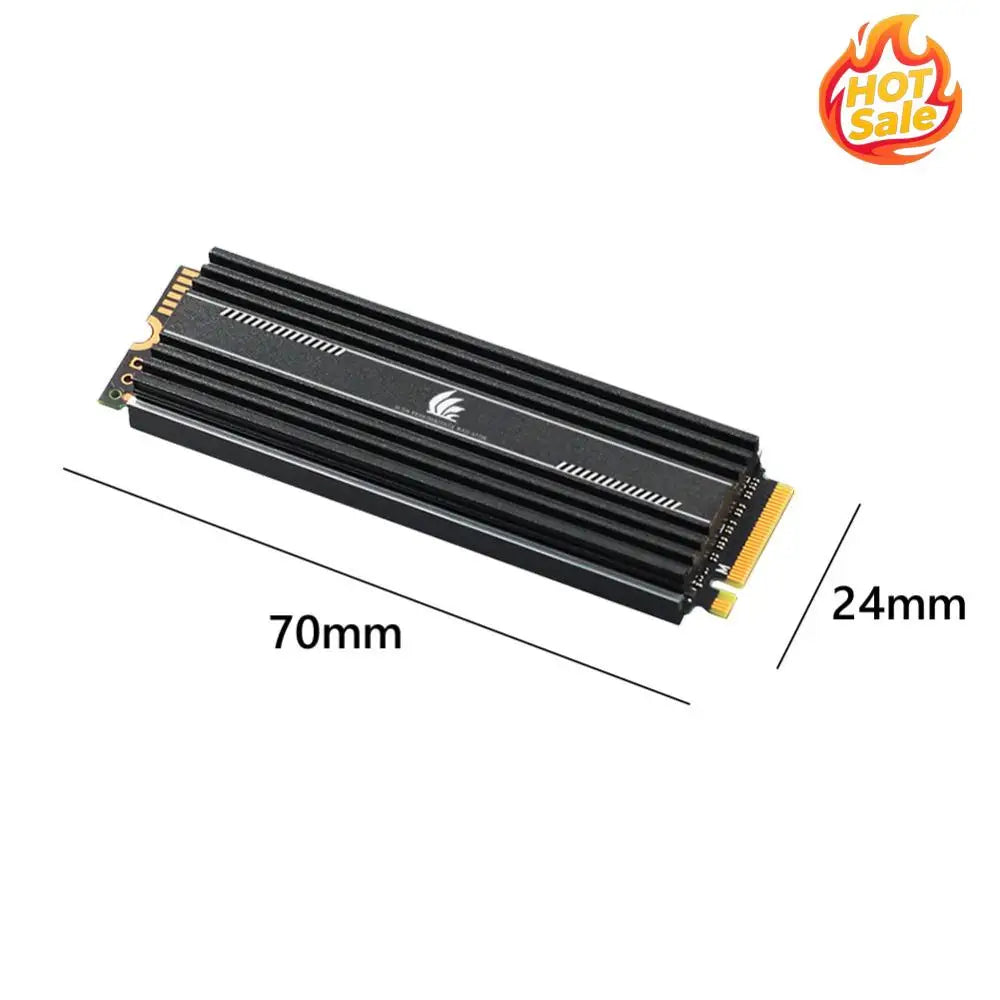 M.2 2280 SSD Aluminum Heat Sink with Thermal Cooling Pads